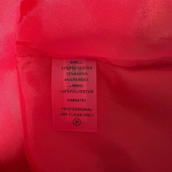 Calvin Klein Red Sleeveless Fit and Flare Dress Womens Sz 8 Classic Office Party - Picture 7 of 9